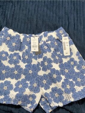 Geox Blue Floral Lace Women's Shorts
